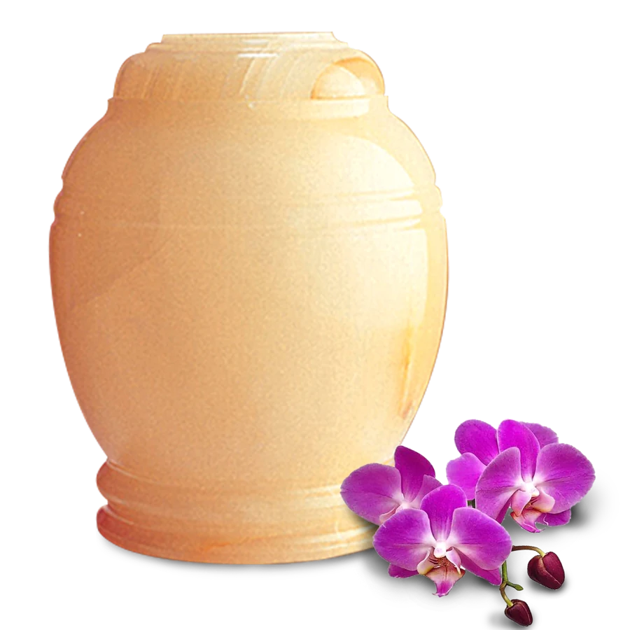 NV Honour urn example with orchid detail